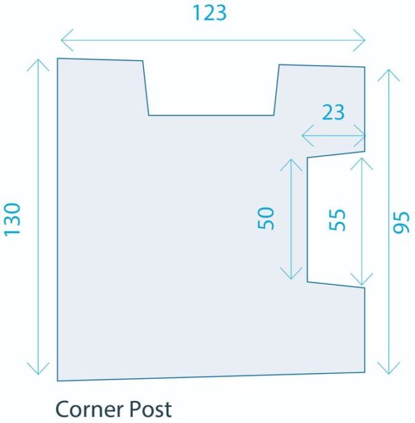 Concrete slooted corner post diagram 1 1